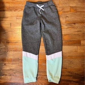 Hind Kids Joggers in Gray and Mint Medium Girls 10/12